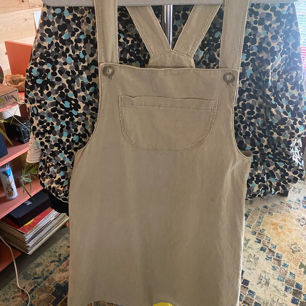 Homemade corduroy overall dress